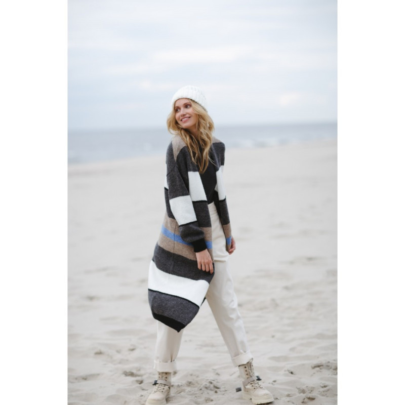 BK055 Striped cardigan - model 1