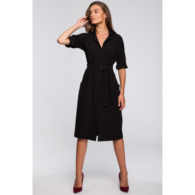 S230 Dress with large pockets - black