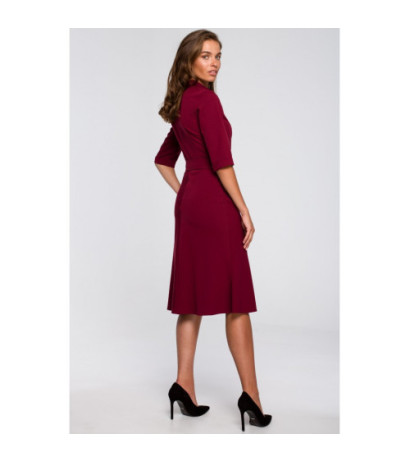 S230 Dress with large pockets - maroon