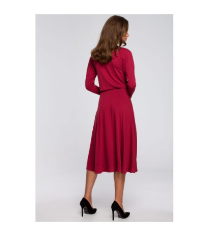 S234 Dress with flared bottom - cherry