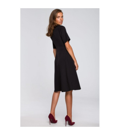 S240 Dress with envelope bottom - black