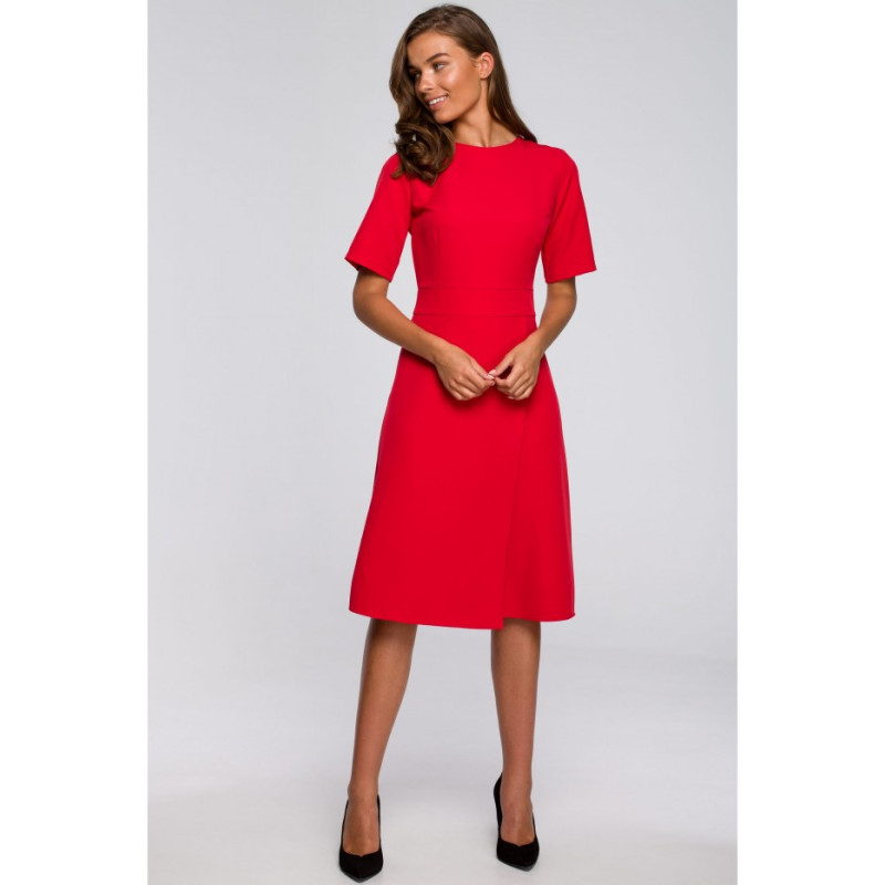 S240 Dress with envelope bottom - red