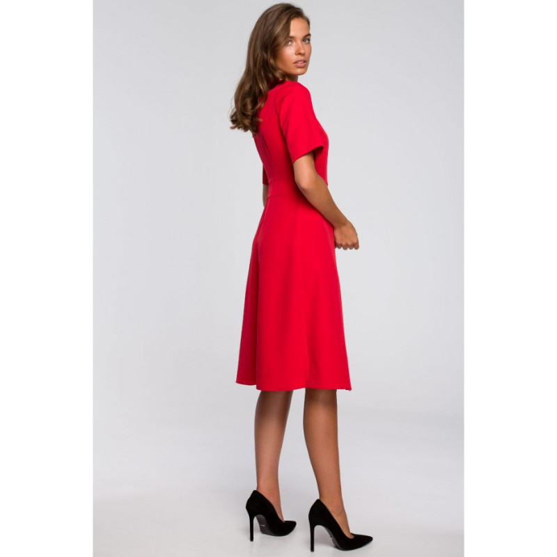 S240 Dress with envelope bottom - red