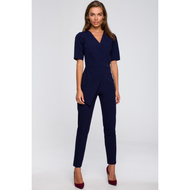 S241 Double front jumpsuit - navy blue