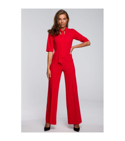 S243 Tiered jumpsuit - red