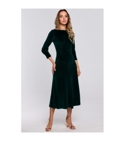 M557 Velour Midi Dress with...