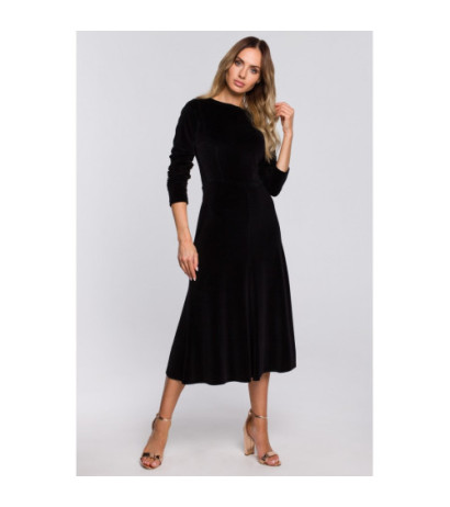 M557 Velour Midi Dress with...