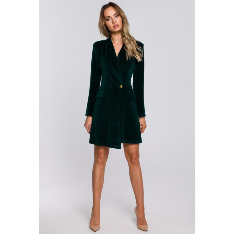 M562 Velour Jacket Dress - green