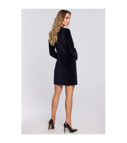 M562 Velour Jacket Dress - navy blue