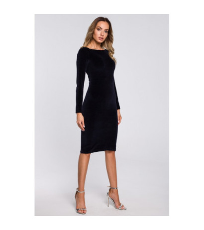 M565 Velour Pencil Dress -...