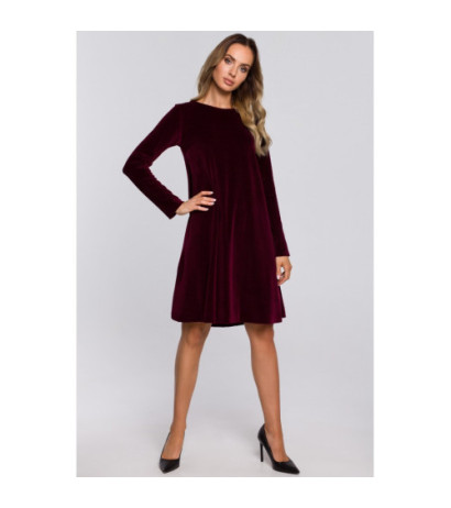 M566 Velour Trapeze Dress -...