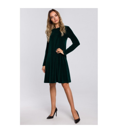 M566 Velour Trapeze Dress -...