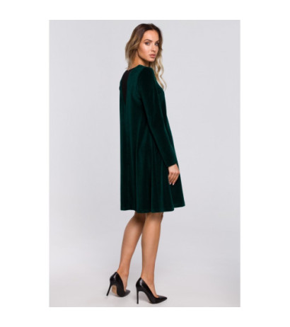 M566 Velour Trapeze Dress - green