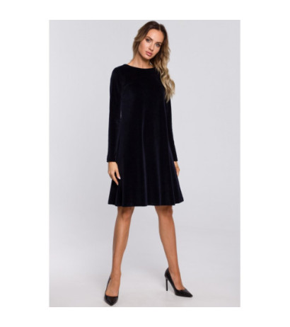 M566 Velour Trapeze Dress -...