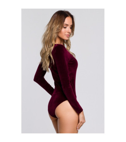 M567 Velour Body with Long Sleeves - Maroon