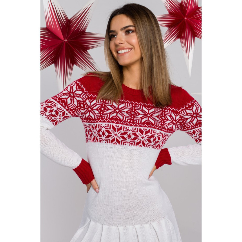 MXS01 Christmas sweater dress - white