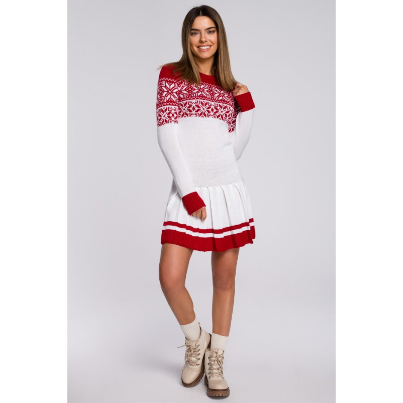 MXS01 Christmas sweater dress - white