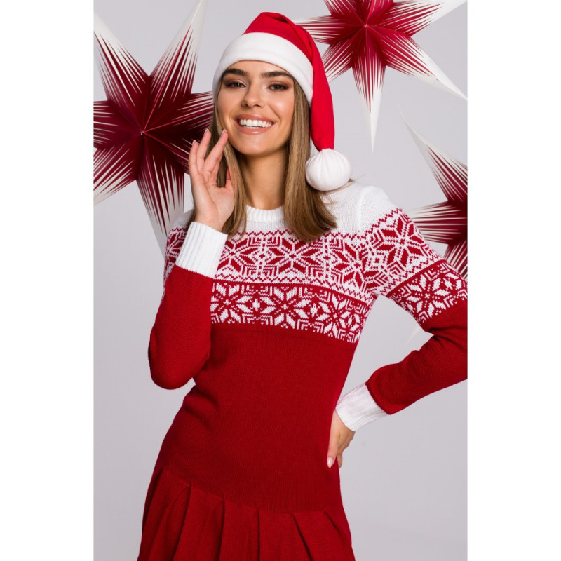 MXS01 Christmas sweater dress - red