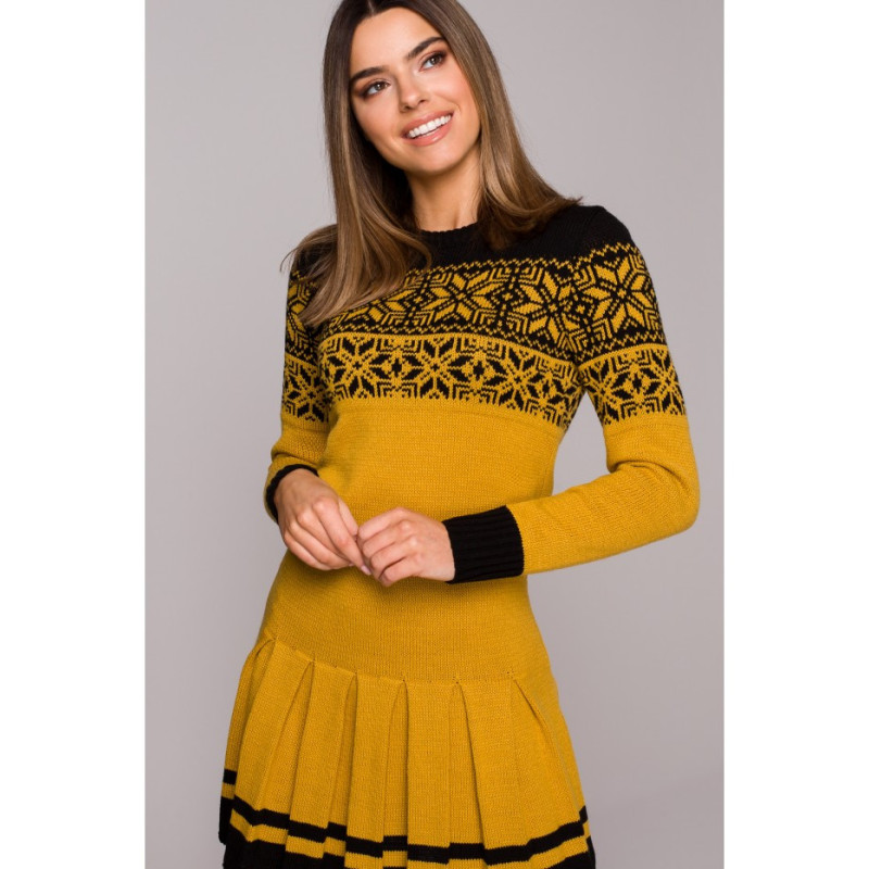 MXS01 Christmas sweater dress - yellow