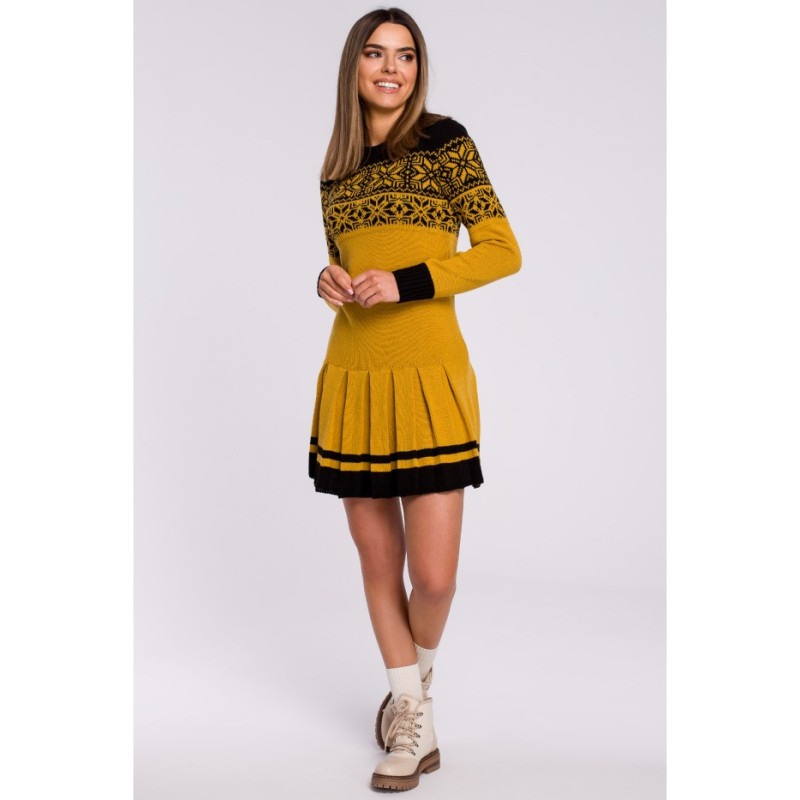 MXS01 Christmas sweater dress - yellow