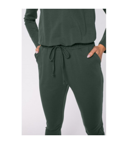 M583 Jumpsuit with Pocket and Decorative Patch - military green