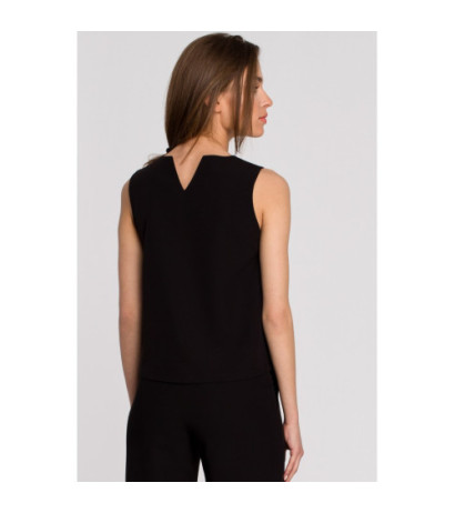 S257 Sleeveless blouse - black