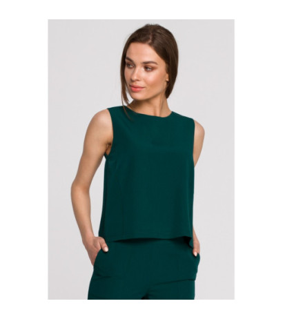 S257 Sleeveless blouse - green