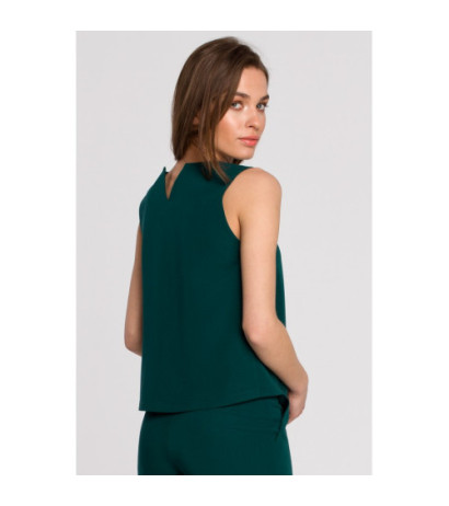 S257 Sleeveless blouse - green