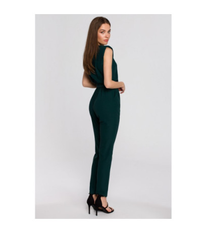 S259 Jumpsuit with shoulder pads - green