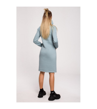 M619 High collar dress - agave