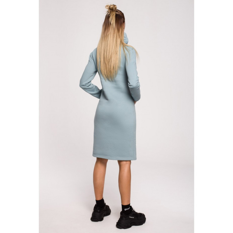 M619 High collar dress - agave