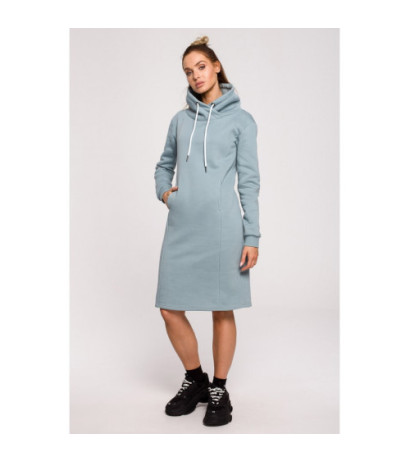 M619 High collar dress - agave