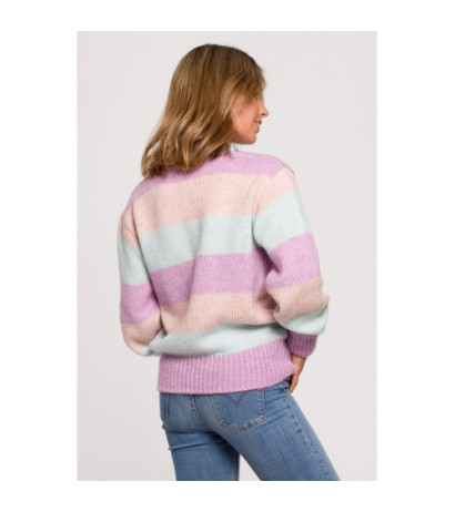 BK071 Sweater with multicolored stripes - model 1