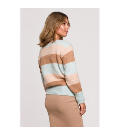 BK071 Sweater with multicolored stripes - model 2