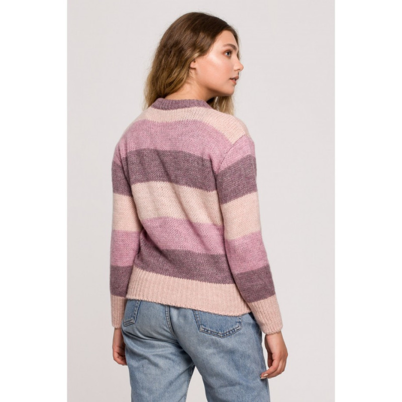 BK071 Sweater with multicolor stripes - model 3