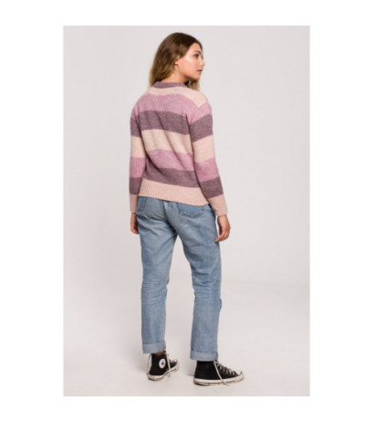 BK071 Sweater with multicolor stripes - model 3