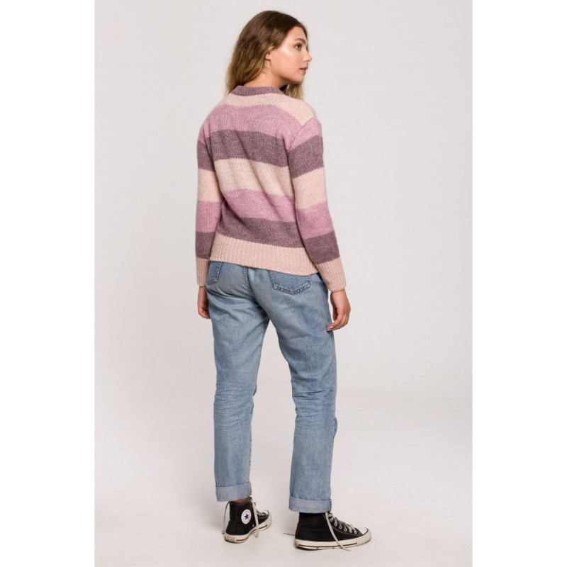 BK071 Sweater with multicolor stripes - model 3