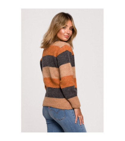 BK071 Sweater with multicolor stripes - model 4