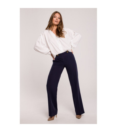 K114 Trousers with straight legs - navy blue