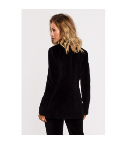 M643 Velour button-down jacket - black