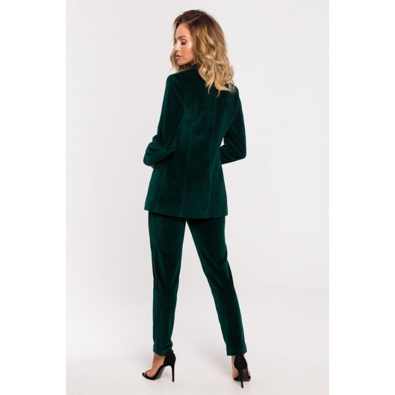 M643 Velour button-down jacket - green