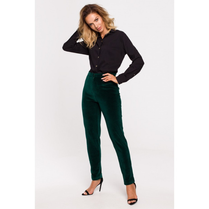 M644 Velour pants - green