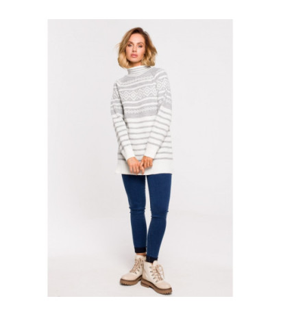 MXS08 Long turtleneck sweater - ashen