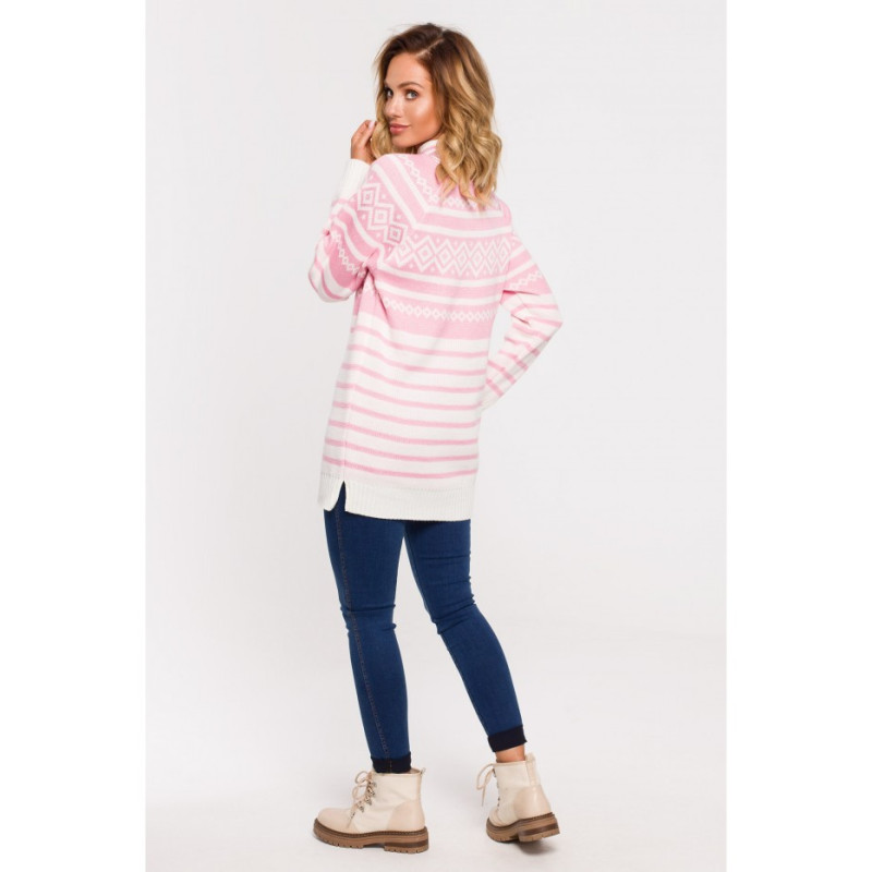 MXS08 Long turtleneck sweater - pink