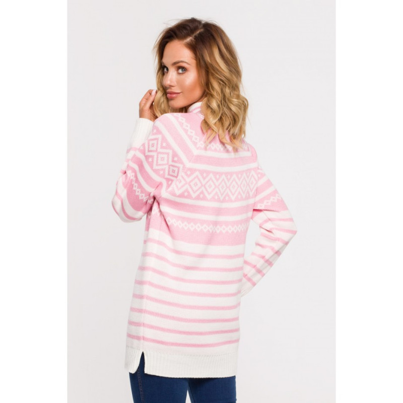 MXS08 Long turtleneck sweater - pink