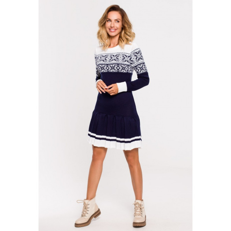 MXS01 Christmas sweater dress - navy blue