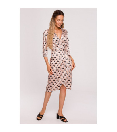 M668 Overlap print dress...