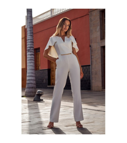 M670 Jumpsuit with cape - ecru