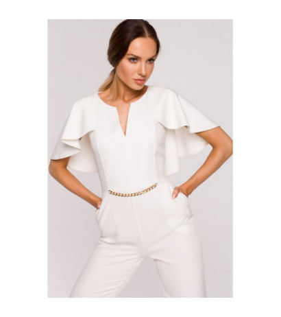 M670 Jumpsuit with cape - ecru