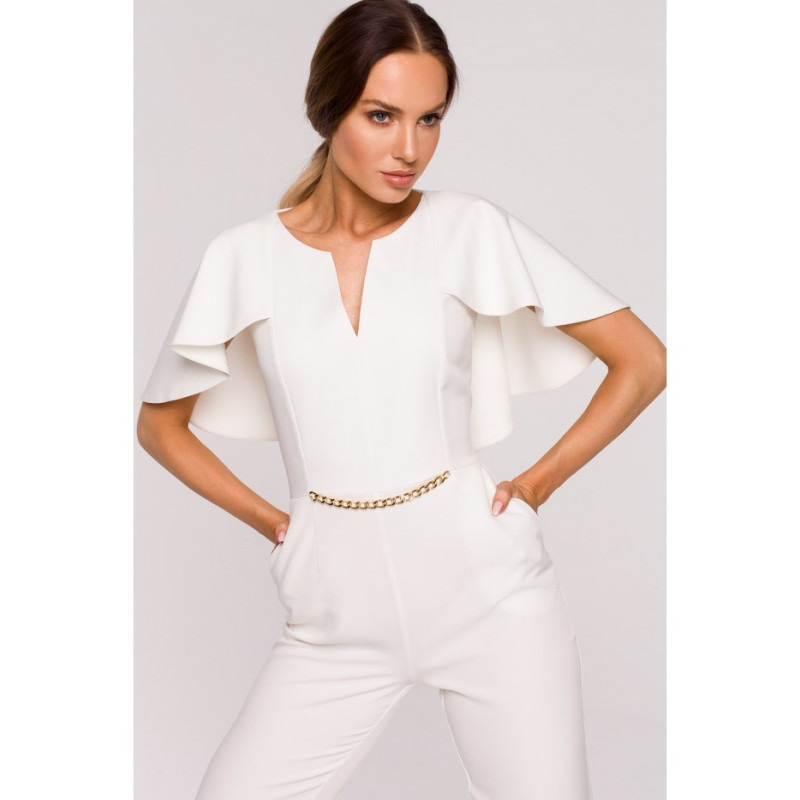 M670 Jumpsuit with cape - ecru